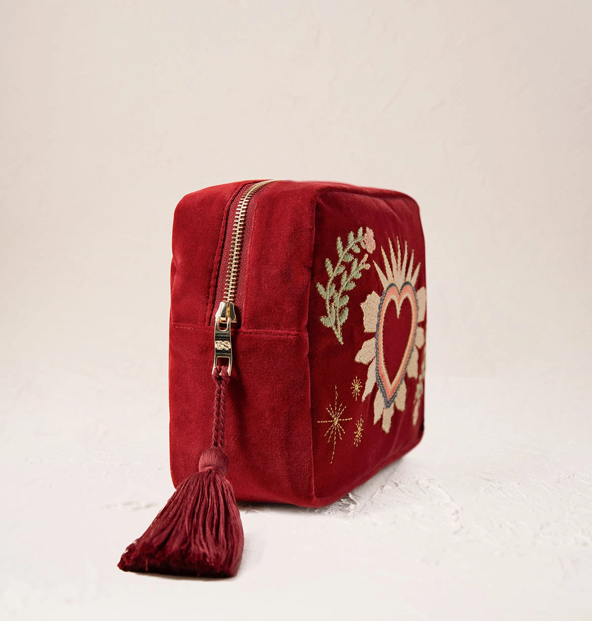 Sacred Heart Moulin Rouge Velvet Wash Bag