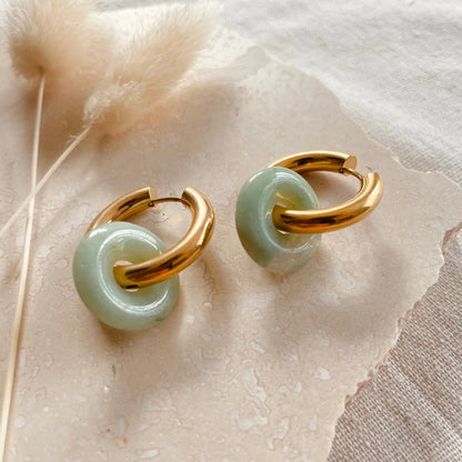 Everyday Jade Hoops