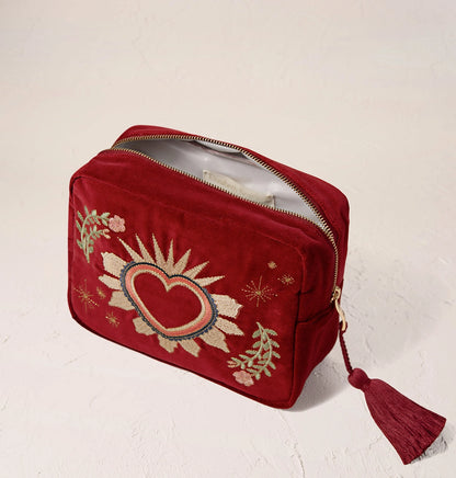 Trousse de toilette en velours Sacred Heart Moulin Rouge