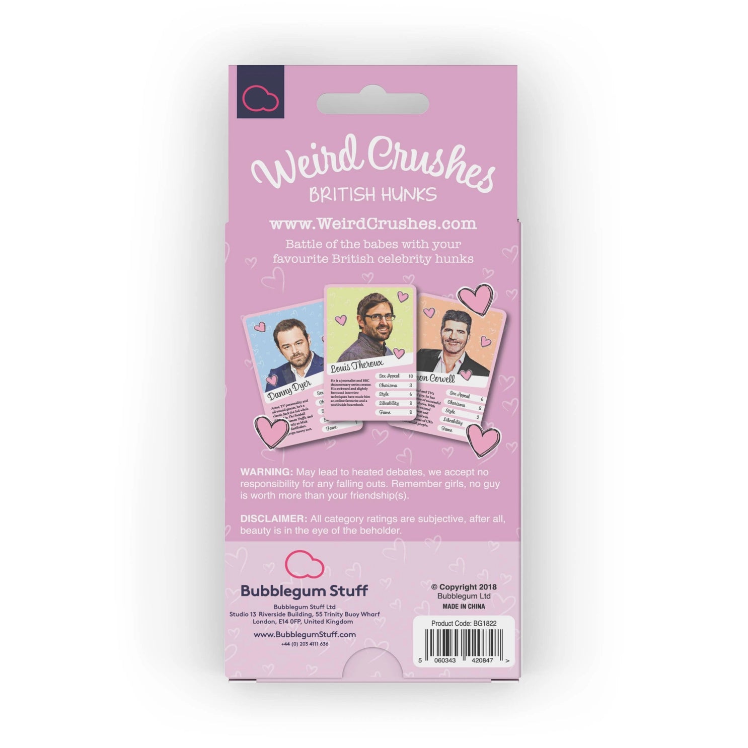 Weird Crushes - British Hunks Card Game