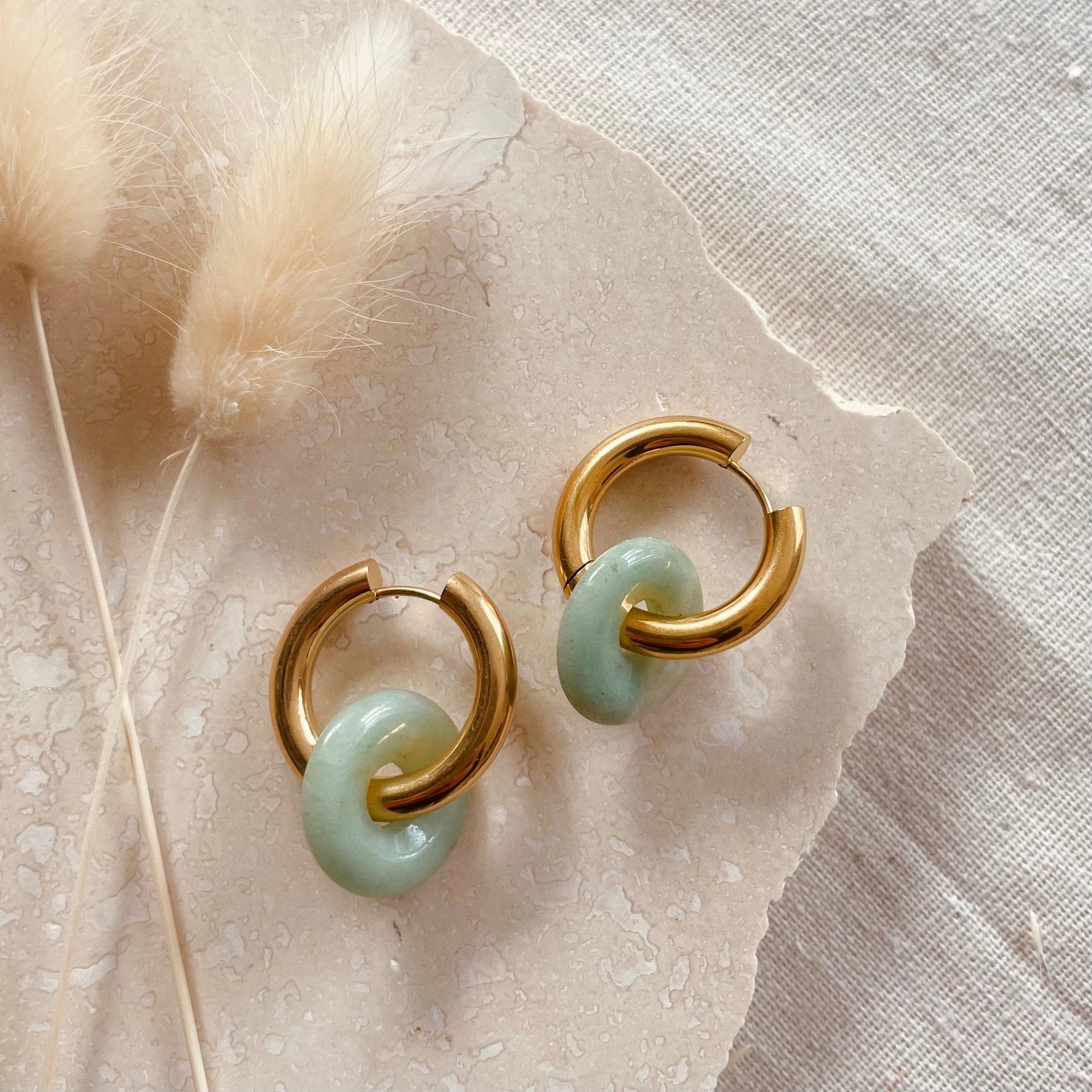 Everyday Jade Hoops