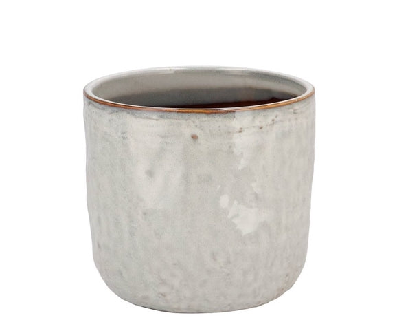 Iron Stone White Pot