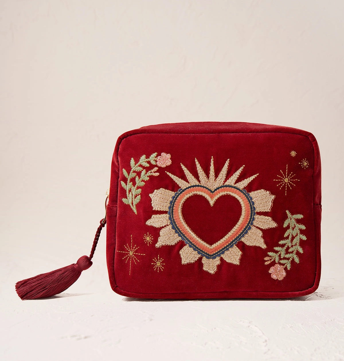 Sacred Heart Moulin Rouge Velvet Wash Bag