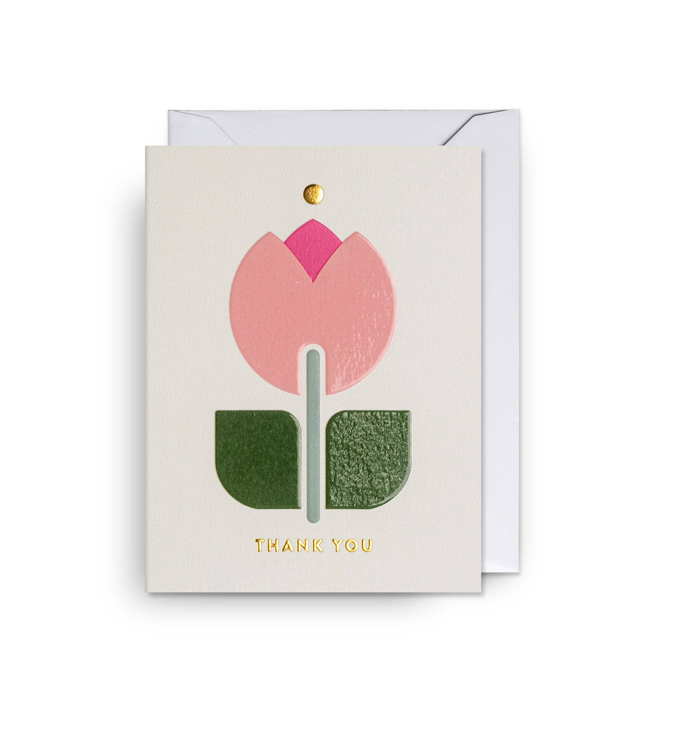 Thank You Flower Motif Mini Card