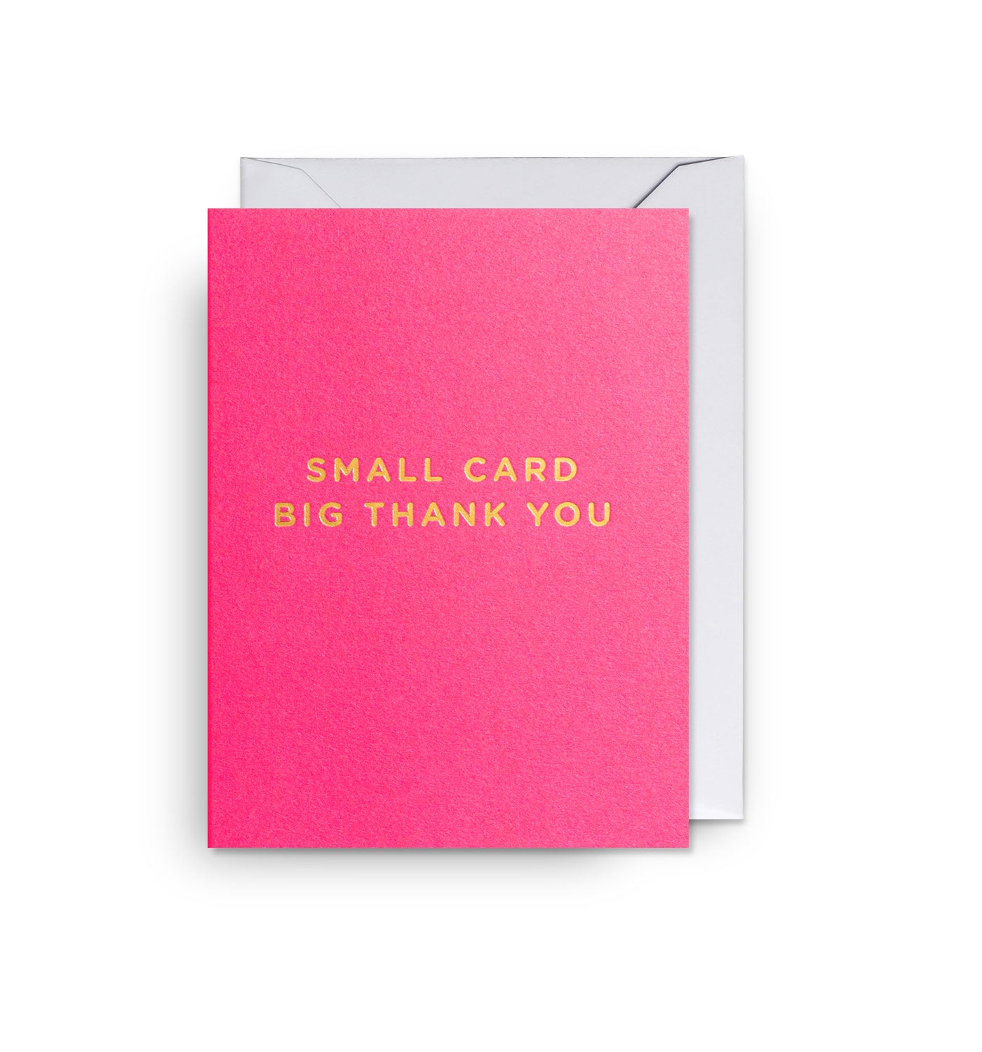 Small Card Big Thank You Magenta Mini Card