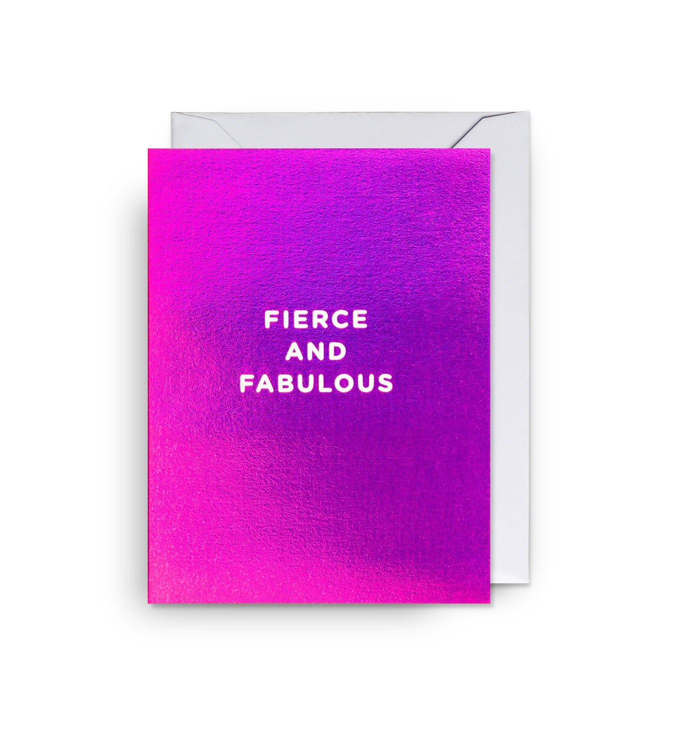 Fierce and Fabulous Fuchsia Foiled Mini Card