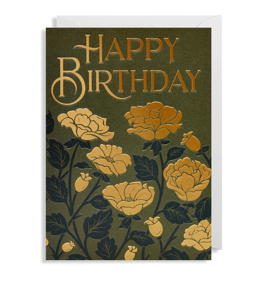 Happy Birthday Floral Foil Card