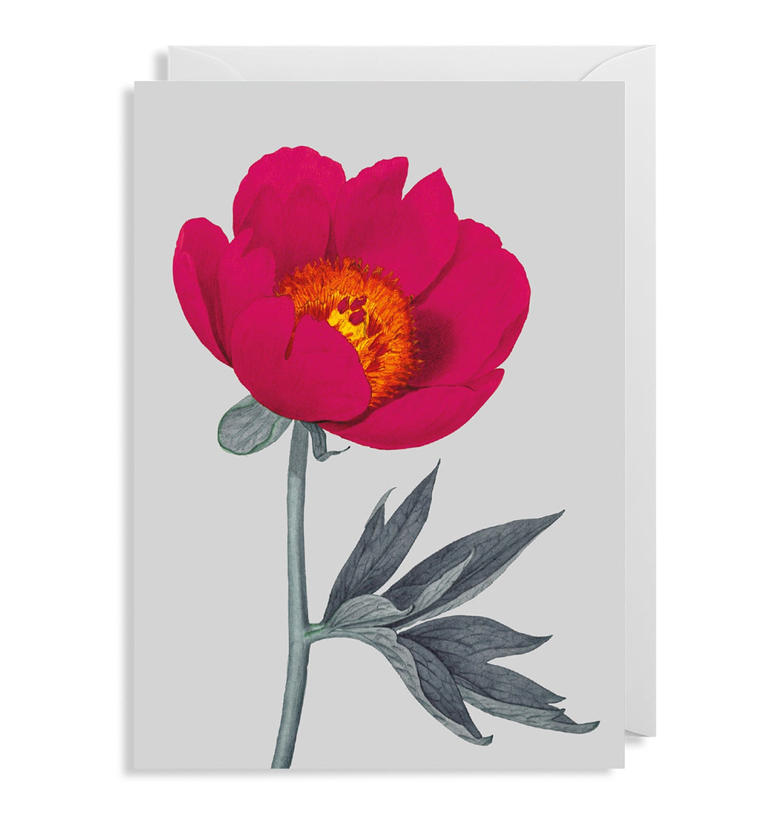 Peony Silver Foil Card