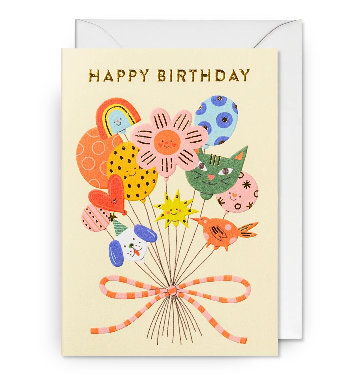 Carte de joyeux anniversaire avec ballon