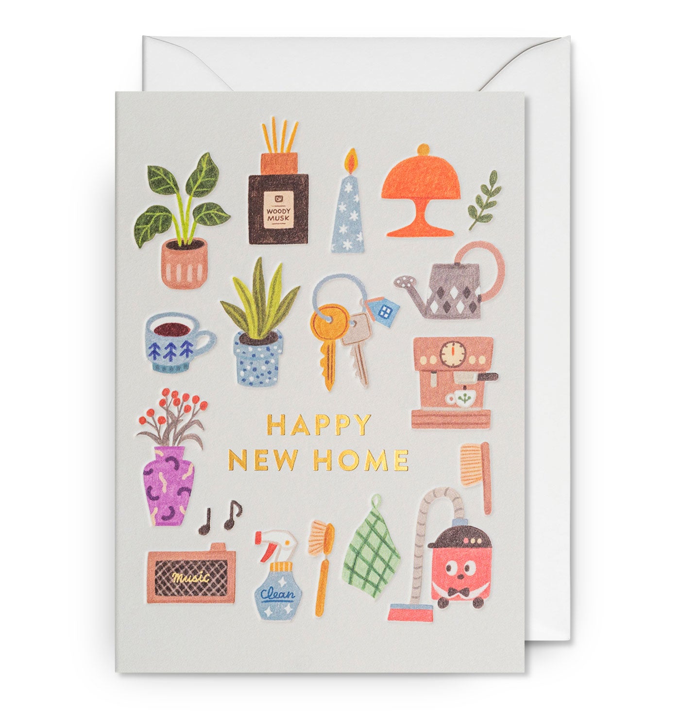 Happy New Home Illustrated Greeting Card