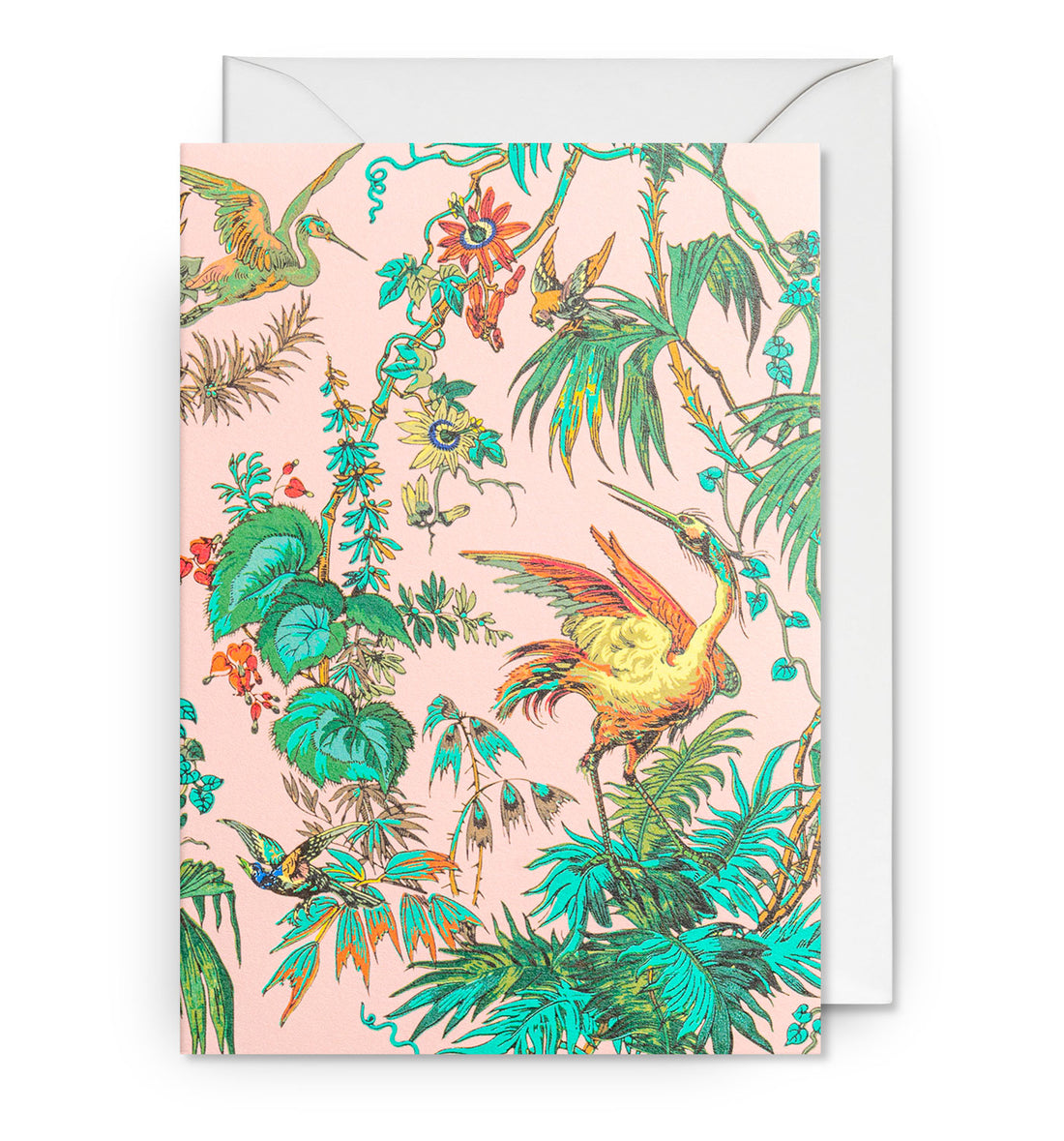 Herons Blush Exotic Jungle Greeting Card