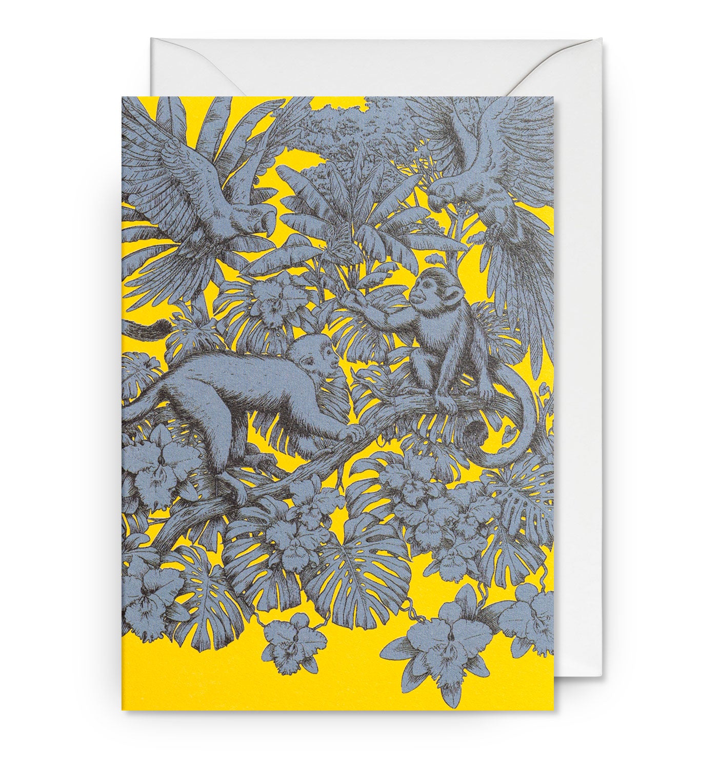 Zanzibar Lemon Jungle Toile Greeting Card