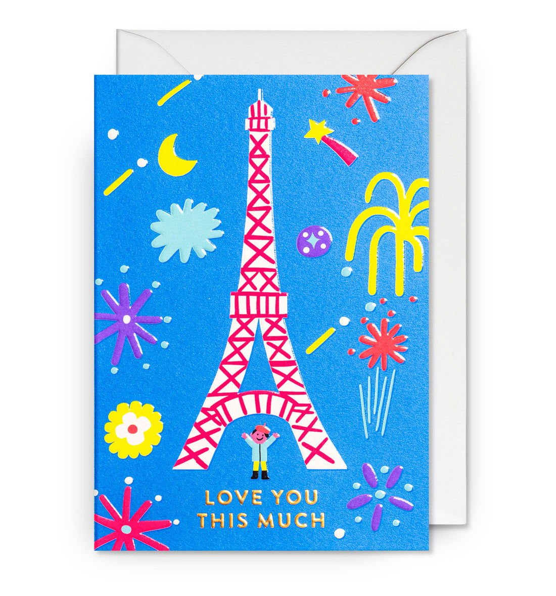 I Love You This Much Fireworks in Paris Greeting Card