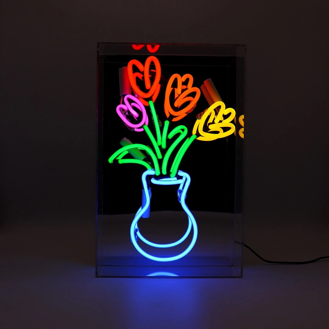 Vase of Tulips Neon Sign