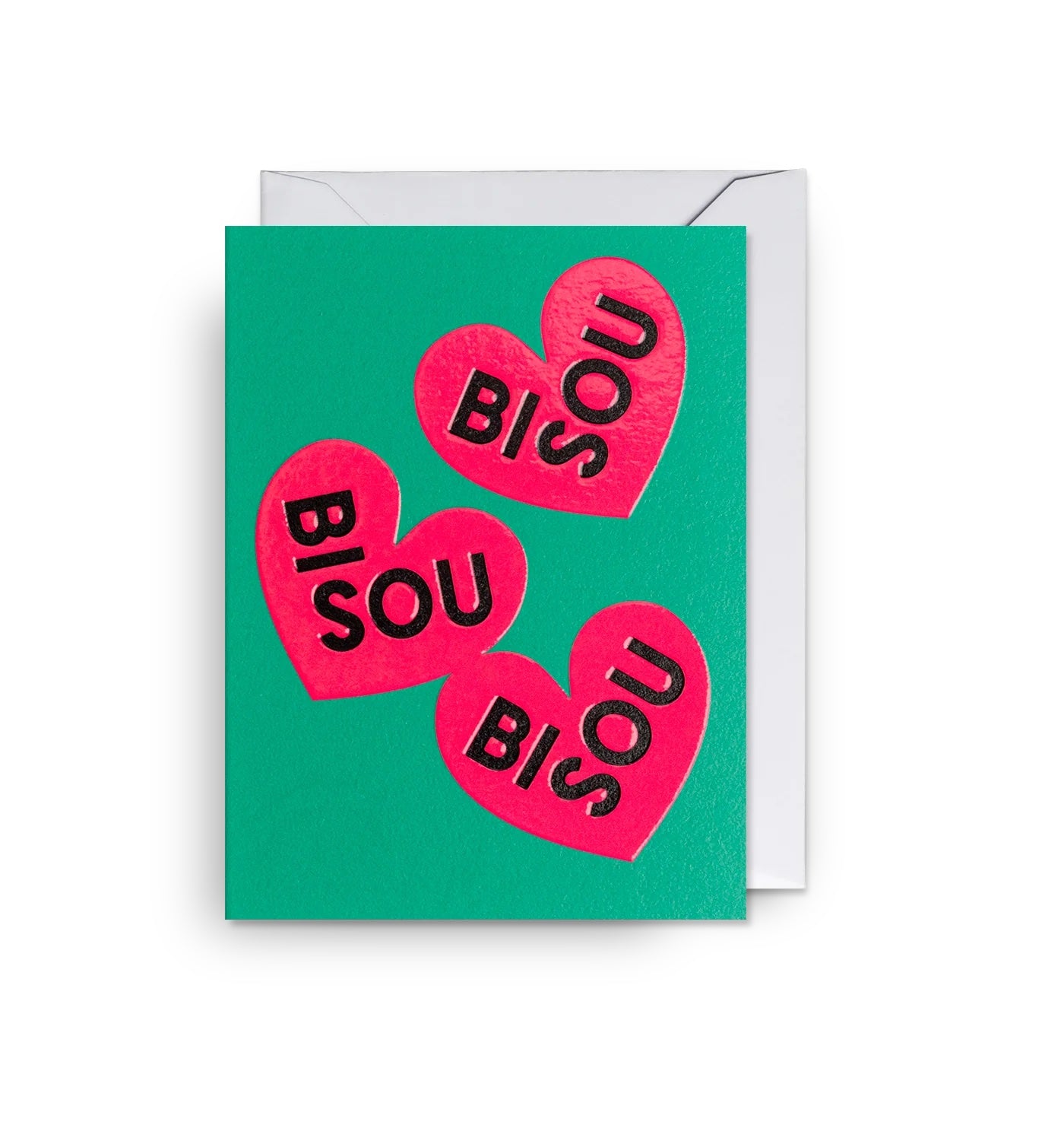 Bisou Love Hearts Mini Card