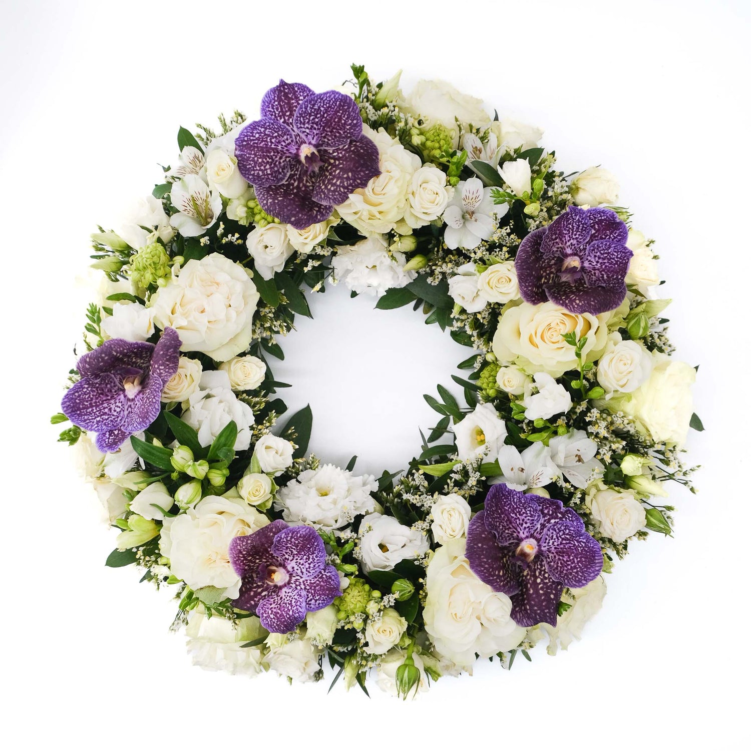 White &amp; Blue Wreath