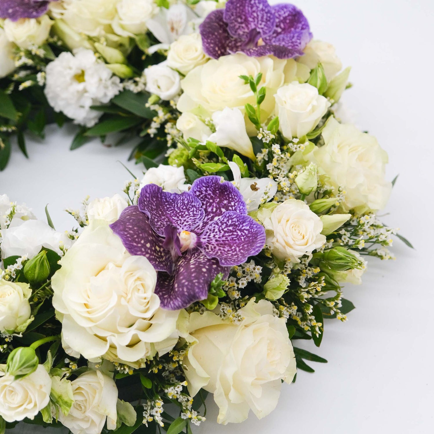 White &amp; Blue Wreath