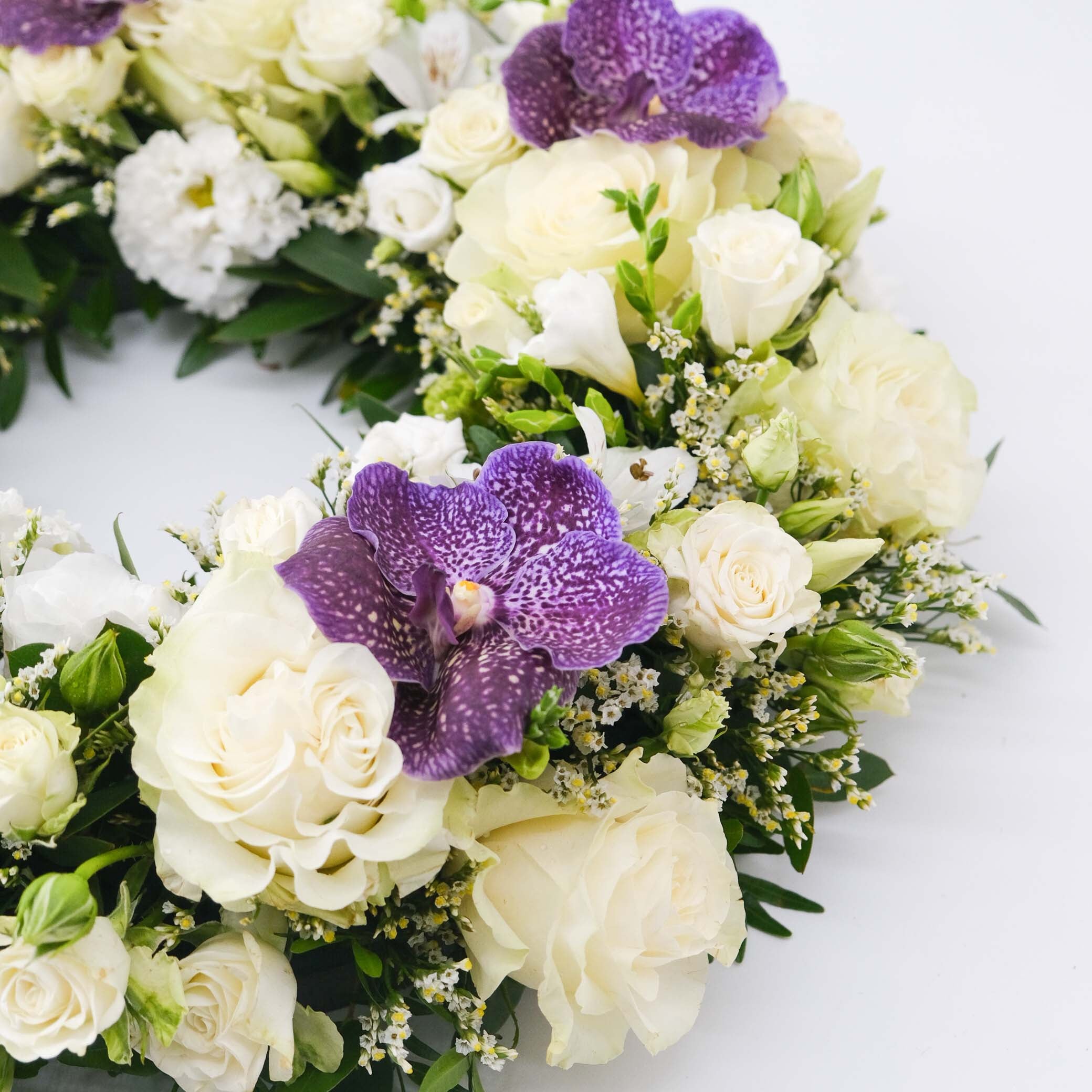 White &amp; Blue Wreath