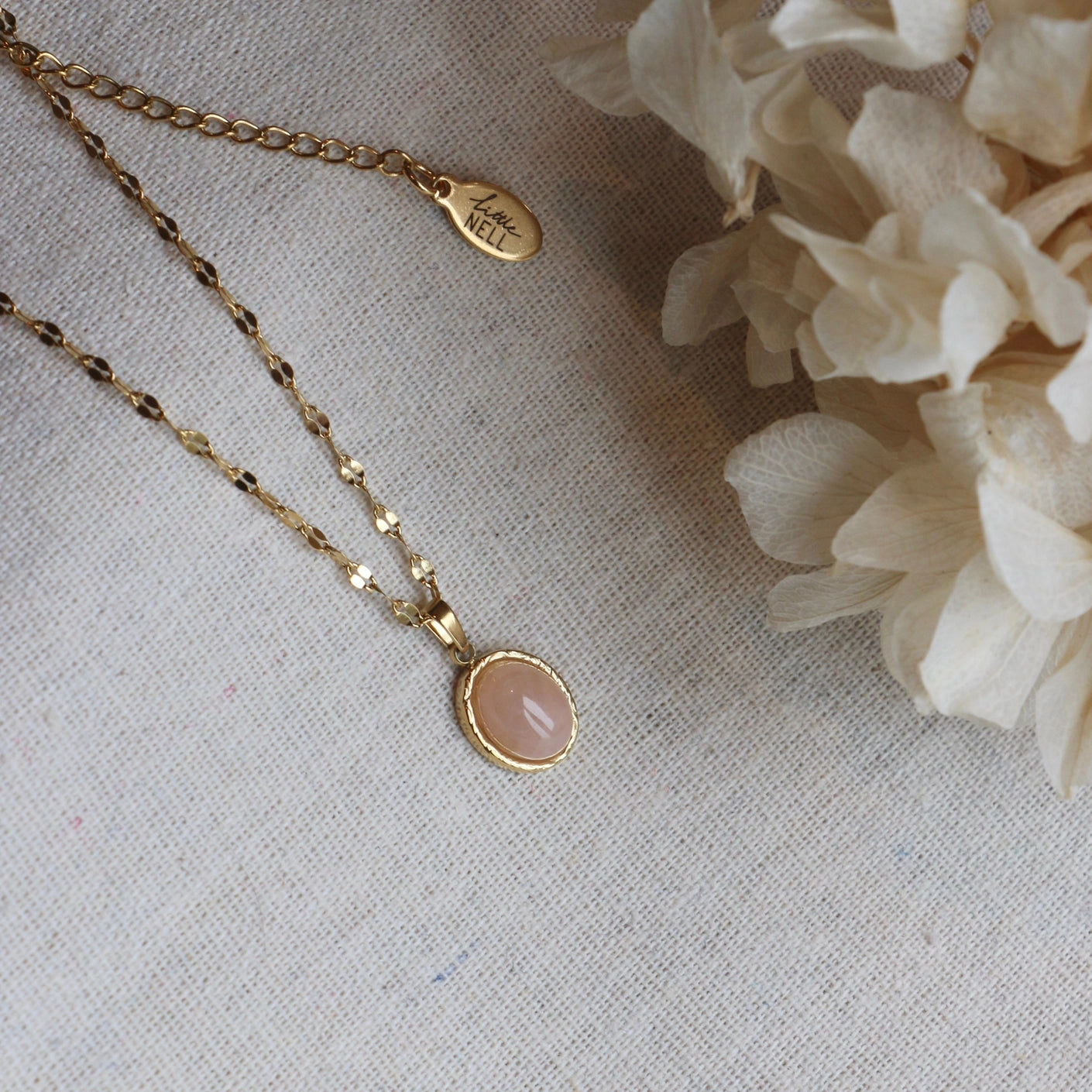 Collier en quartz rose pour tous les jours 