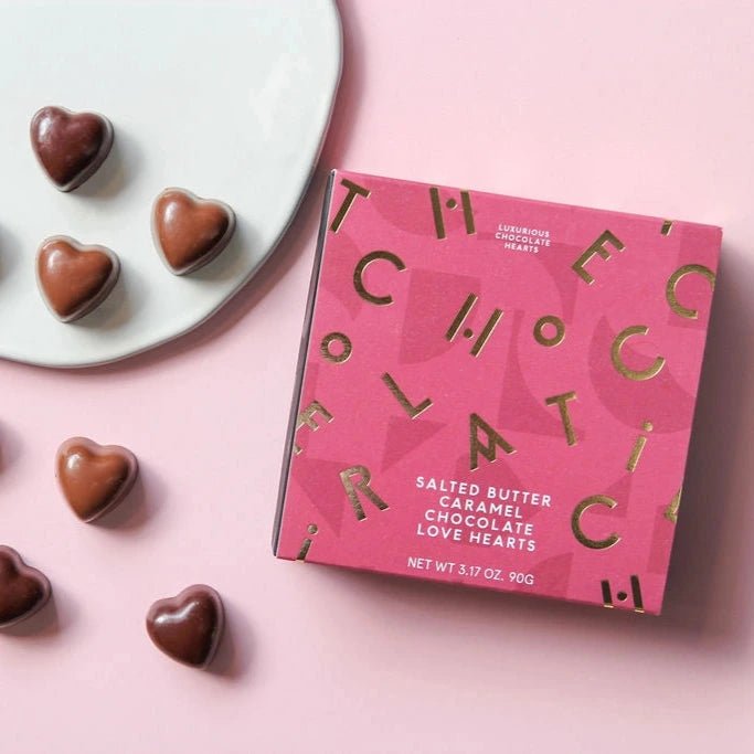 Salted Butter Caramel Chocolate Love Hearts