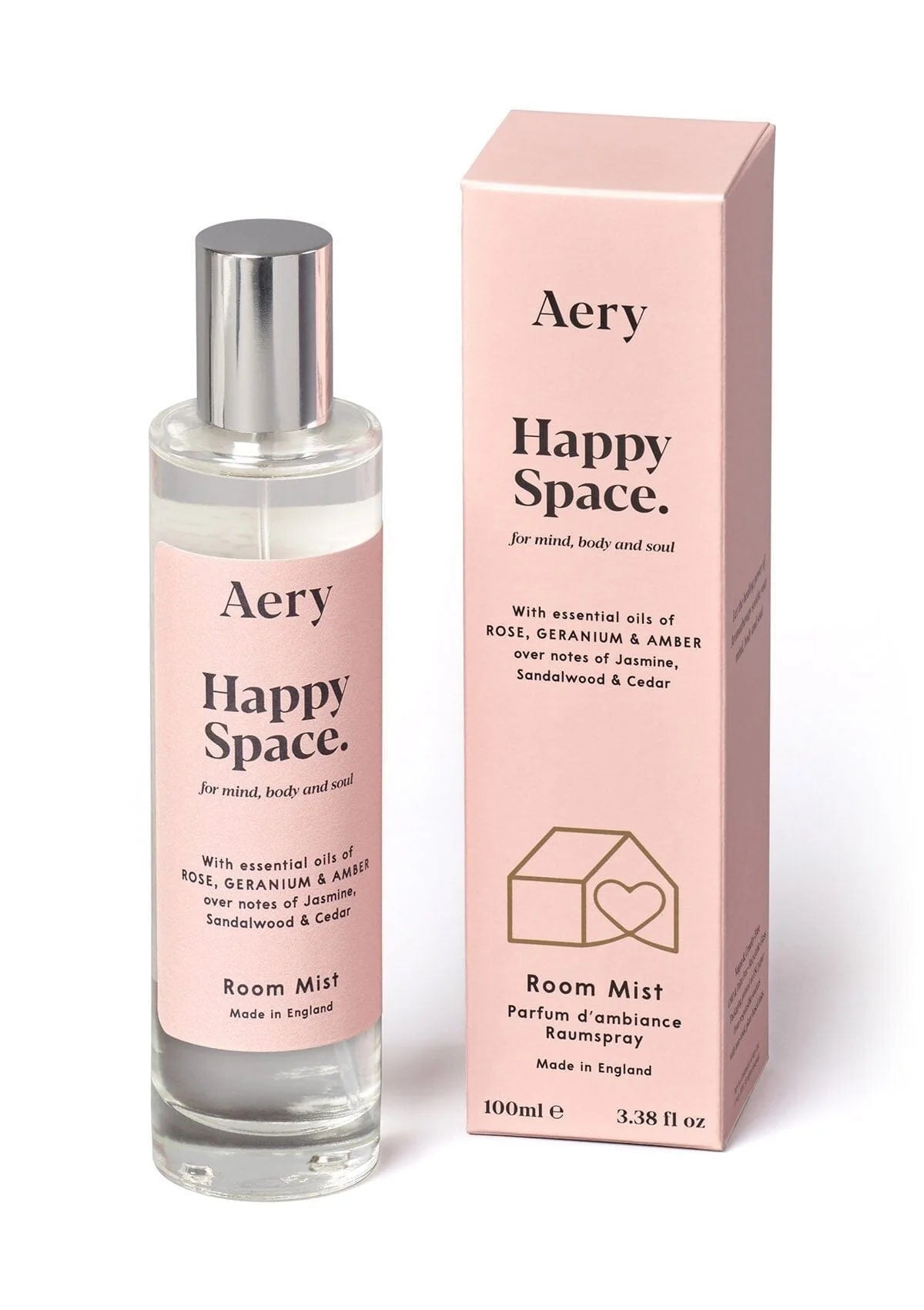 Happy Space Room Mist - Rose Geranium and Amber