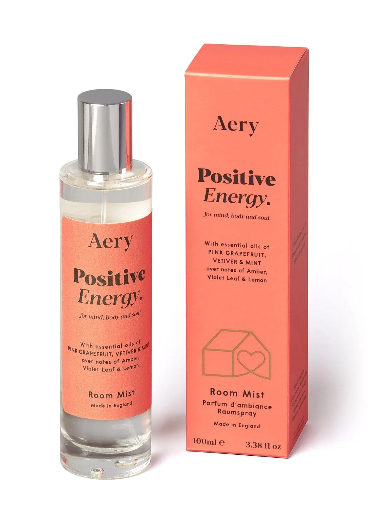 Positive Energy Room Mist - Pink Grapefruit Vetiver and Mint